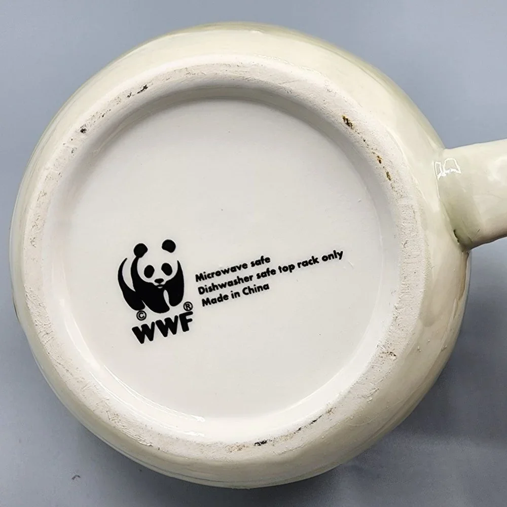 World Wildlife Fund 3D sloth ceramic coffee‎ mug 18 fl oz